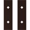 Ekena Millwork Premium Barn Door Hollow Core Plates (set of 2), Rustic Brown GB6001HCPRB - alternate 1